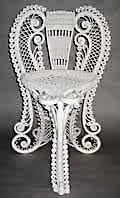 antique wicker photographers chair